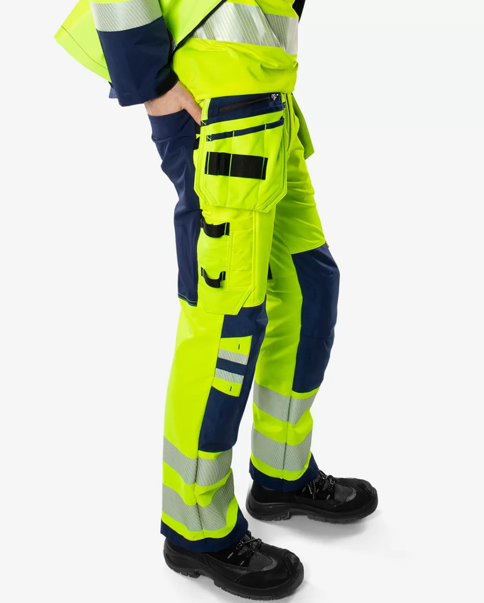 Fristads Työhousut | Housut<High Vis Green Rakentajan Stretch Housut Lk 2 2644 GSTP