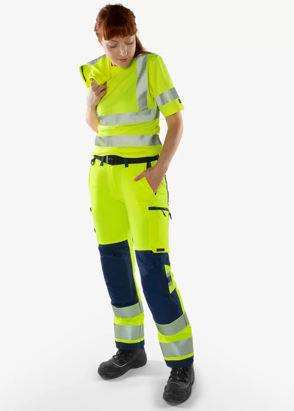 Fristads Työhousut | Housut<High Vis Green Stretch Housut Naisten Lk 2 2665 GSTP