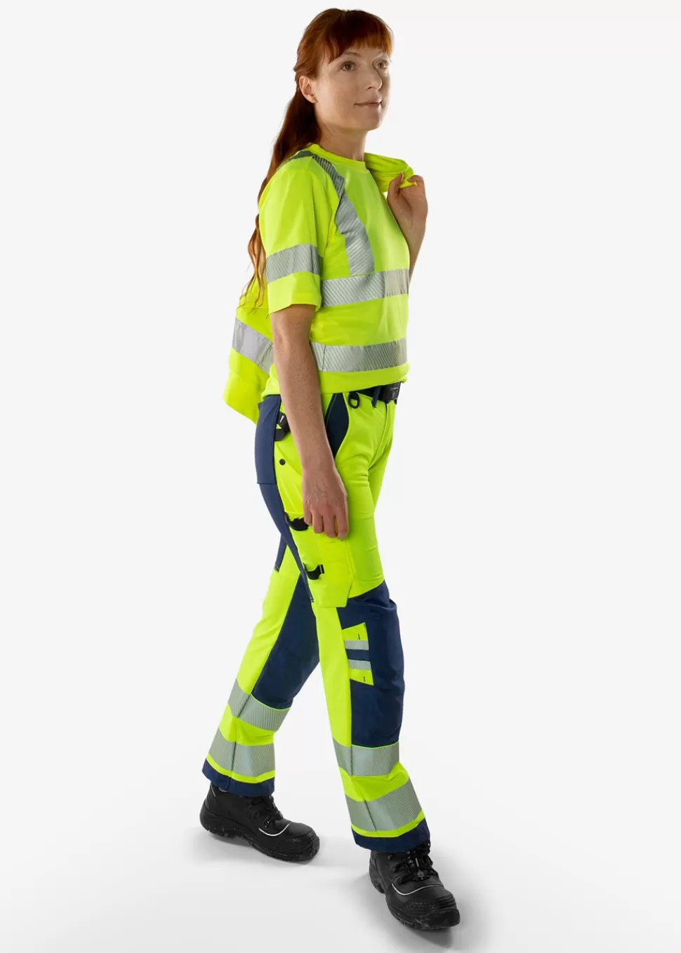Fristads Työhousut | Housut<High Vis Green Stretch Housut Naisten Lk 2 2665 GSTP